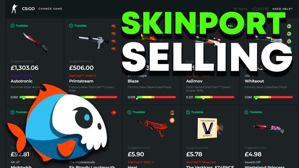 How to sell CSGO skins for real money with Skinport