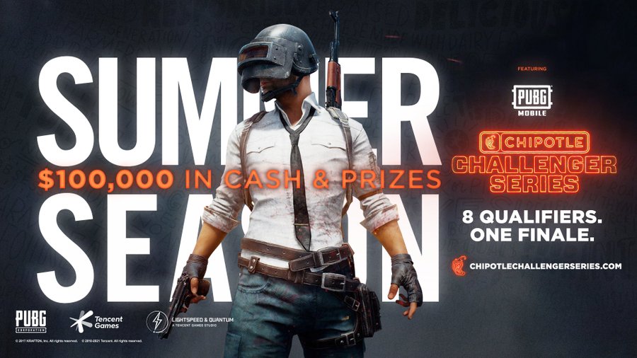 The rewards for the Chipotle Challenger Series PUBG Mobile