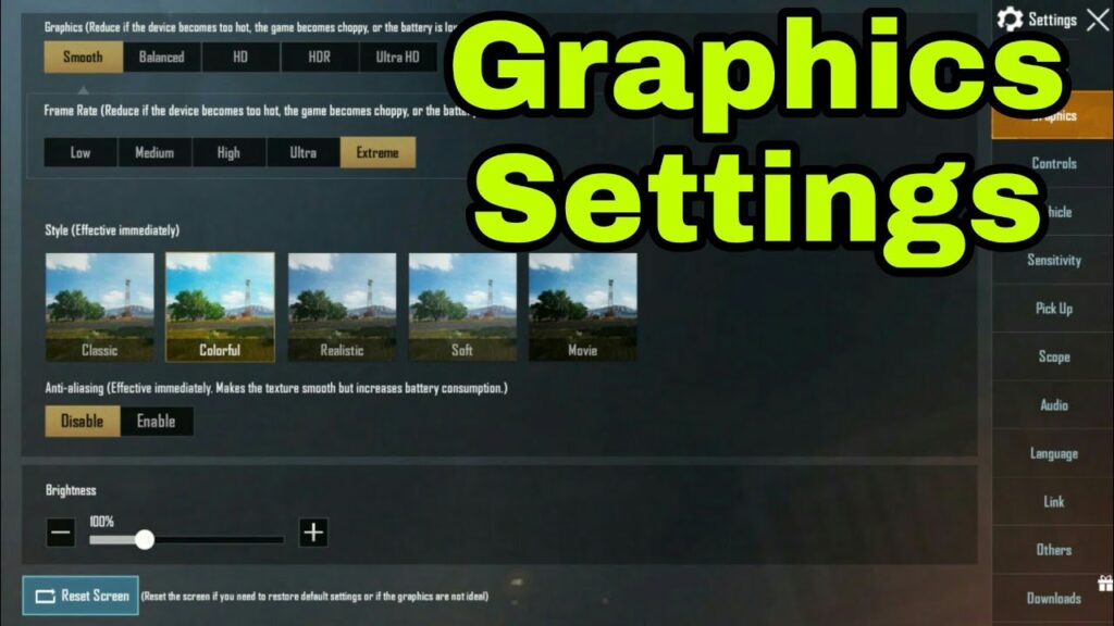 PUBG Mobile Best Settings For Graphics