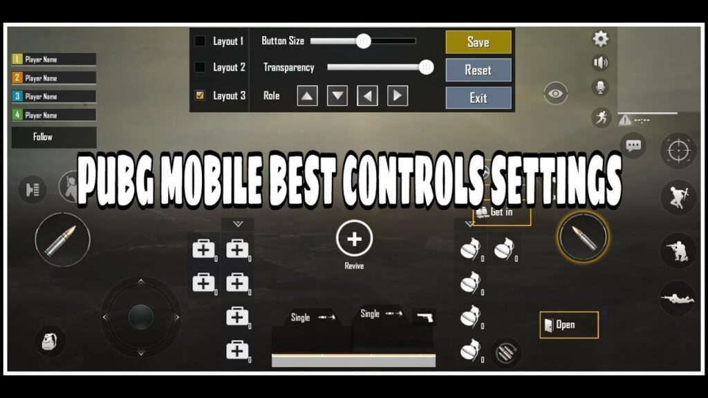 Control settings in PUBG Mobile